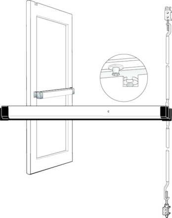8600 Adams Rite Concealed Vertical Rod
