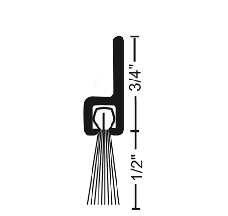 DOOR SWEEP 1/2" LONG BRUSH