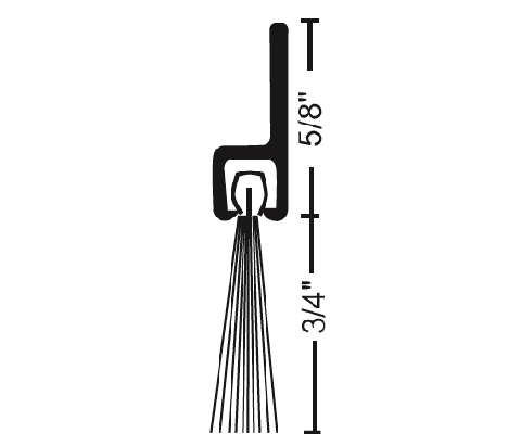 DOOR SWEEP 3/4" LONG BRUSH