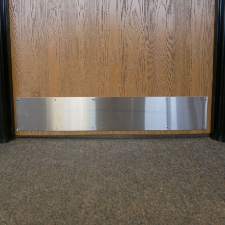 Brushed Stainless Steel Door Kick Plate 18 Gauge .037